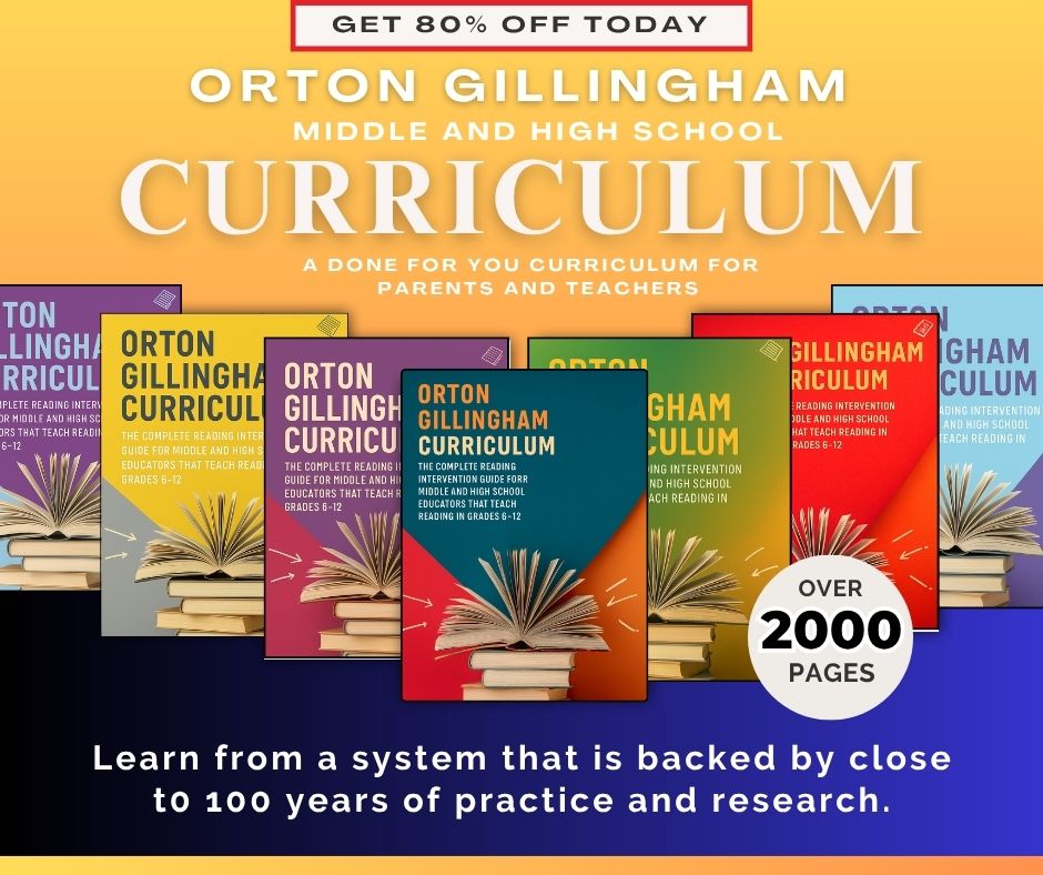 Orton Gillingham Curriculum For Middle And High School